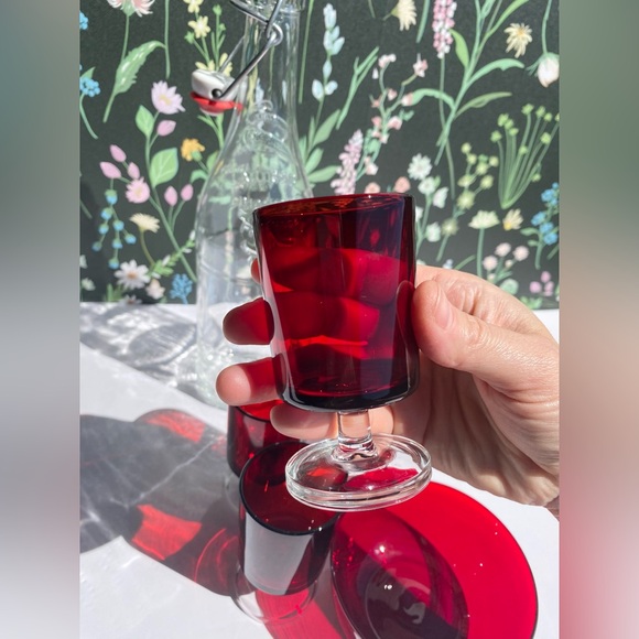 Vintage Pedestal Wine Glasses Luminarc Arcoroc CRISTAL D'ARQUES-Durand Cavalier - Picture 5 of 8